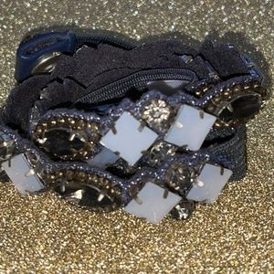Anthropologie Rhinestone Stretch Belt